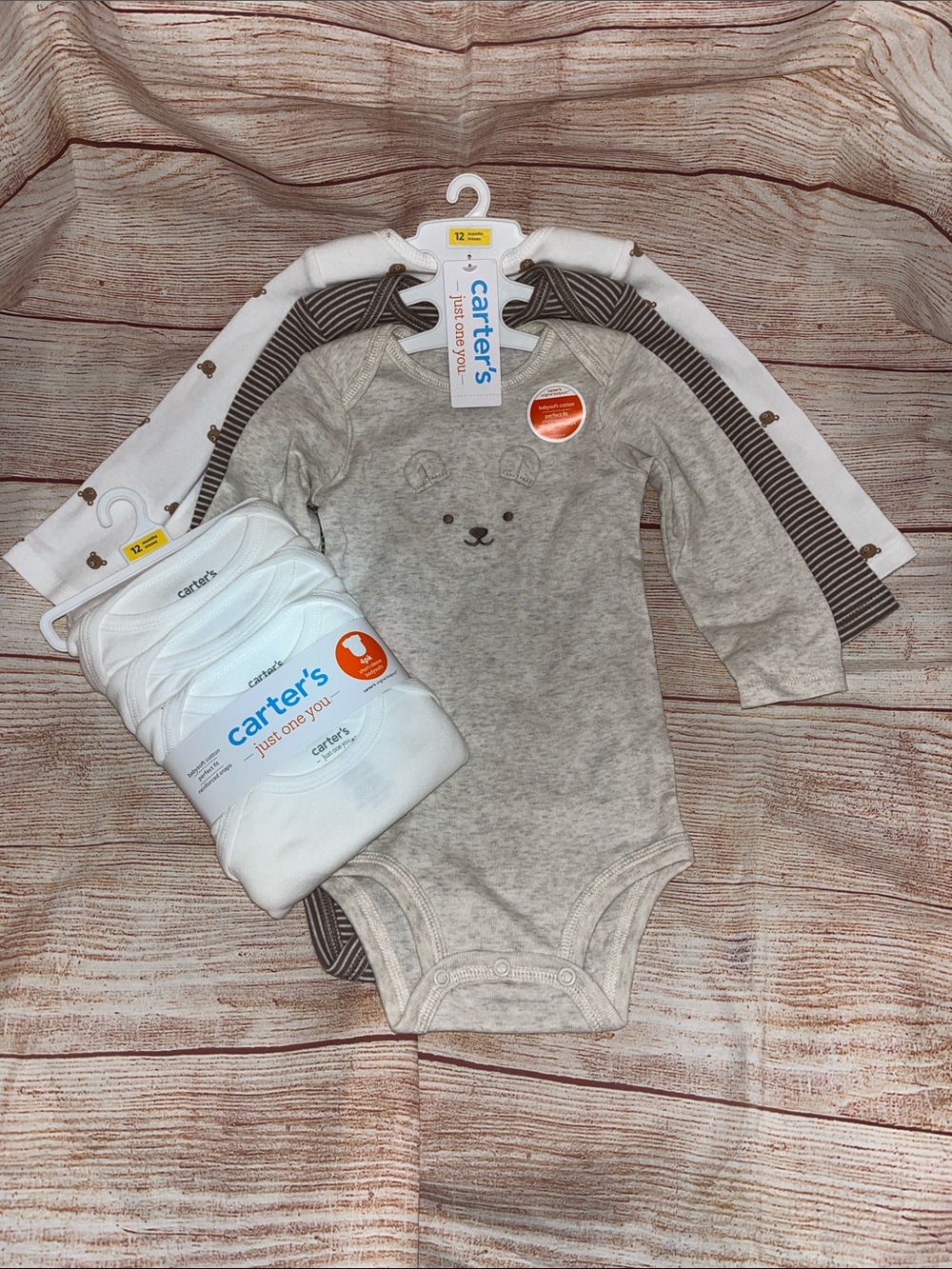 Boys Carter's Onesie Bodysuits NWT 12M Long-Sleeve and Short- Sleeve
